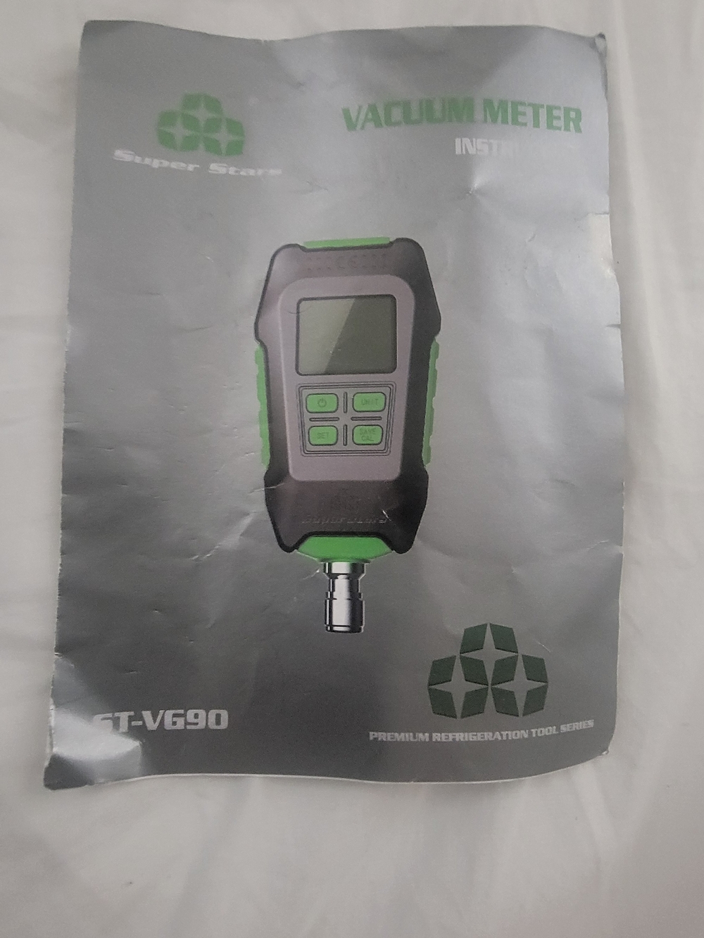 GT-VG90 Green Vacuum Meter - Accurate Refrigeration Gauge